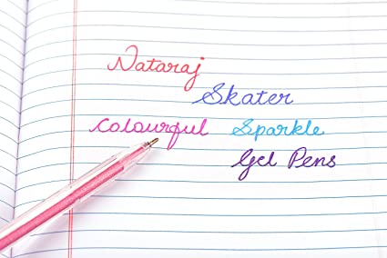 NATARAJ skater colourfull sparkle gel pens Gel Pen - Buy NATARAJ skater  colourfull sparkle gel pens Gel Pen - Gel Pen Online at Best Prices in  India Only at